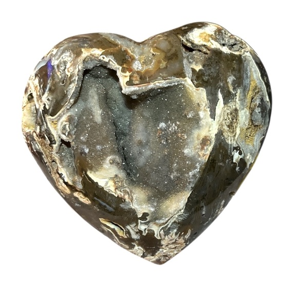 Druzy Agate Heart - Picture 1 of 1